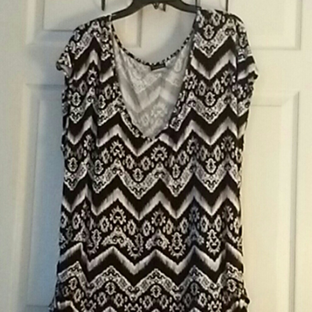 Black & tan maxi dress